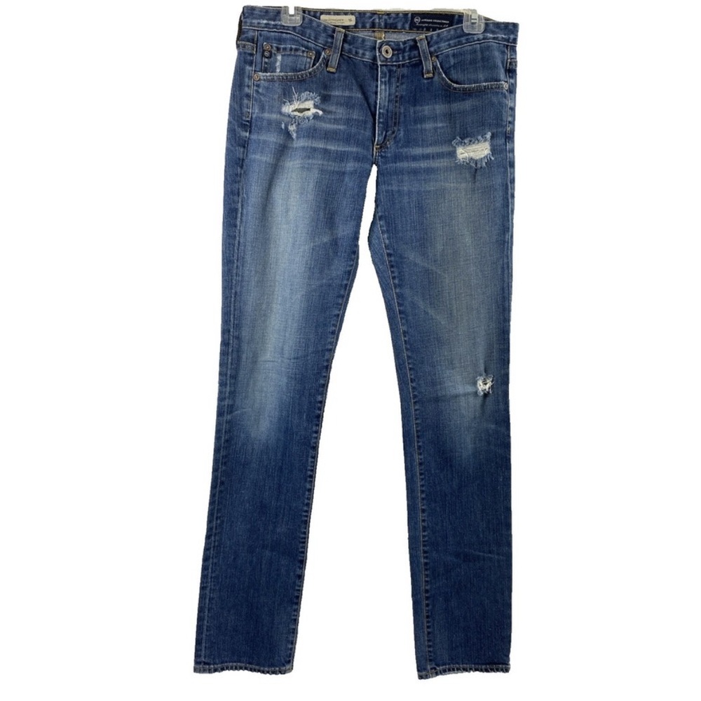 AG Adriano Goldschmied Jeans Womens Size 29 R  Distress Skinny Straight Denim